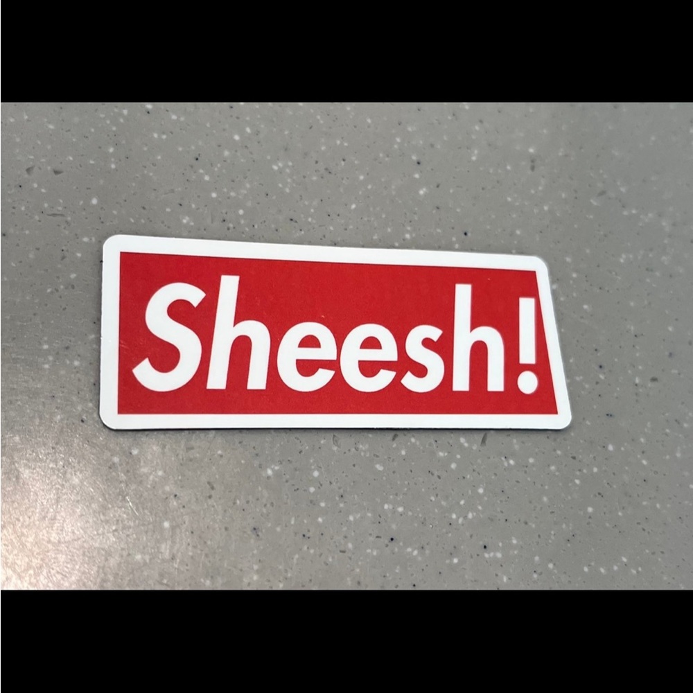 Red and White 'Sheesh!' Magnet